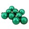 Northlight 2-Finish Glass Christmas Ball Ornaments - 2.5" (60mm) - Pine Green - 9ct